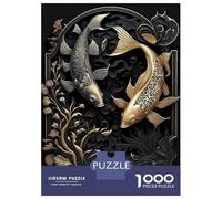 Jigsaw Puzzle 1000 Silver Golden Japan Fish Jigsaw for Adults Family Game Analysis And Logic Unique Gifts for Birthday And Christmas 70x50cm/1000pcs
