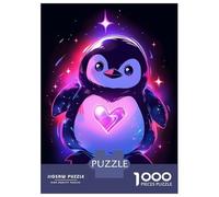 Jigsaw Puzzle 1000 Space Penguin Lovers Jigsaw for Adults Family Game Analysis And Logic Unique Gifts for Birthday And Christmas 38x26cm/1000pcs
