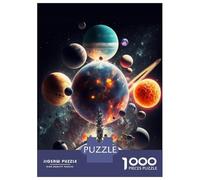Jigsaw Puzzle 1000 Space Scene with Planets Jigsaw for Adults Family Game Analysis And Logic Unique Gifts for Birthday And Christmas 70x50cm/1000pcs
