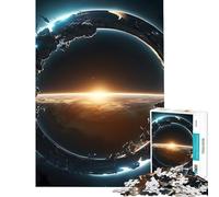 Jigsaw Puzzle 1000 Space View on Earth Educational Games for Educational Game Challenge Toy Great Gifts And Toys Staycation Kill Time (Size 38x52cm)