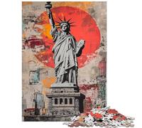 Jigsaw Puzzle 1000 Statue of Liberty Art Jigsaw Puzzles for Adults For Family Fun Difficult And Challenge Learning Educational Toys (38x26cm/1000pcs)