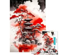 Jigsaw Puzzle 1000 Temples Educational Game Brain Intelligence Challenge Addictive Toys Secret Santa Gifts Birthday Present (Size 38x52cm)