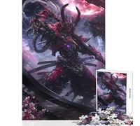 Jigsaw Puzzle 1000 The Mighty Samurai Toy Wall Decor Great Gift for Games Educational Game with Fully Interlocking Randomly Shaped Pieces Size 38x52cm