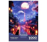 Jigsaw Puzzle 1000 Tokyo Night Tranquility Jigsaw for Adults Family Game Analysis And Logic Unique Gifts for Birthday And Christmas 70x50cm/1000pcs