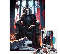 Jigsaw Puzzle 1000 Vampire And His Wolf Addictive Toys to Cultivate Patience Relaxing Games Learning Educational Secret Santa Gifts (Size 38x52cm)