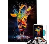 Jigsaw Puzzle 1000 Vibrant Drink Artdeco Educational Game Brain Intelligence Challenge Addictive Toys Secret Santa Gifts Birthday Present (Size 50x75cm)