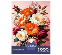 Jigsaw Puzzle 1000 Victorian Pink Floral Art Jigsaw for Adults Family Game Analysis And Logic Unique Gifts for Birthday And Christmas 38x26cm/1000pcs