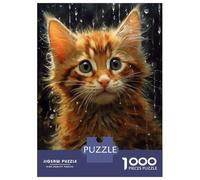 Jigsaw Puzzle 1000 Wet Cat CloseUp Jigsaw for Adults Family Game Analysis And Logic Unique Gifts for Birthday And Christmas 70x50cm/1000pcs