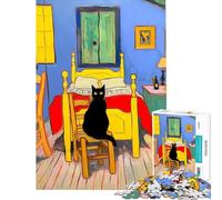 Jigsaw Puzzle 1000 Whiskers in The Room Educational Games for Educational Game Challenge Toy Great Gifts And Toys Staycation Kill Time (Size 38x26cm)