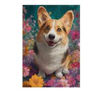 Jigsaw Puzzle 1000pcs(38x26cm) S Corgi in Flower Field Puzzles for Adults Family Games Pattern Assembly Deal As Gifts for The Whole Family 1000pcs(38x26cm) S