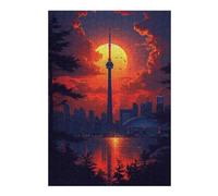 Jigsaw Puzzle 1000pcs(38x26cm) S Toronto Skyline Sunset Puzzles for Adults Family Games Pattern Assembly Deal As Gifts for The Whole Family 1000pcs(38x26cm) S