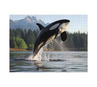 Jigsaw Puzzle 1000pcs(52x38cm) for Adults Majestic Orca Whale Killer Teenagers Puzzles Relax Games Presents for Women Unique Birthday And Gifts 1000pcs(52x38cm)
