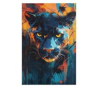 Jigsaw Puzzle 1000pcs(75x50cm) Panther Abstract Art Print Jigsaw for Adults Family Games Perfect Decoration Deal As Gifts for The Whole Family 1000pcs(75x50cm)