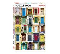 Jigsaw Puzzle 1000pcs Colorful Doors 66x50cm Vibrant Paperboard Puzzle Art Fun