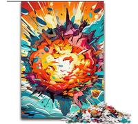Jigsaw Puzzle 1000Pieces Colorful Explosion 1000Piece Jigsaw Puzzles for Adults with Family Interactive Game, for Ages 14+ (Size 26x38 cm)