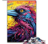 Jigsaw Puzzle 1000Pieces Colorful Purple Duck Challenging Puzzles Family Interaction & Fun Gift, Vibrant Abstract Design (Size 50x75 cm)