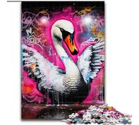 Jigsaw Puzzle 1000Pieces Mgraffiti Painting Yak Challenging Puzzles Family Interaction & Fun Gift, Vibrant Abstract Design (Size 50x75 cm)