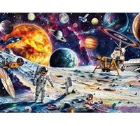 Jigsaw Puzzle 120 piece,Cosmos Astronaut Puzzles for Adults,Educational Game Challenge Toy 120 Pieces DIY puzzles Family Decoration puzzle