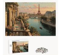 Jigsaw Puzzle 1200 Pieces for Adults - Landscape & Paris - Wooden Pieces with Classic Fit & HD Print - Stress Relief Hobby & Home Decor - 75 x 50 cm - Not for Children under 14 P3#307