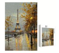 Jigsaw Puzzle 1200 Pieces for Adults - Paris & Autumn - Wooden Pieces with Classic Fit & HD Print - Stress Relief Hobby & Home Decor - 75 x 50 cm - Not for Children under 14 P3#863
