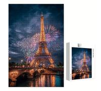 Jigsaw Puzzle 1200 Pieces for Adults - Paris & Fireworks - Wooden Pieces with Classic Fit & HD Print - Stress Relief Hobby & Home Decor - 75 x 50 cm - Not for Children under 14 P3#1075