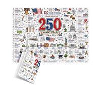 Jigsaw Puzzle - 14.5*10.2*1.9in President Puzzle, Portable Patriotic Puzzles set, 1000 Pieces paper Patriotic Games Decoration | Adjustable America 250th Birthday Jigsaw Puzzles for Daily Office Scho
