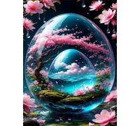 Jigsaw Puzzle 150 piece,Crystal Ball Landscape Puzzles for Adults,Educational Game Challenge Toy 150 Pieces DIY puzzles Family Decoration puzzle