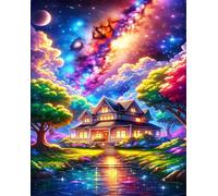 Jigsaw Puzzle 150 piece,Dreamy Colorful Cottage Puzzles for Adults,Educational Game Challenge Toy 150 Pieces DIY puzzles Family Decoration puzzle