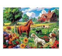 Jigsaw Puzzle 1500 piece,Farm Houses Animals Puzzles for Adults,Educational Game Challenge Toy 1500 Pieces DIY puzzles Family Decoration puzzle