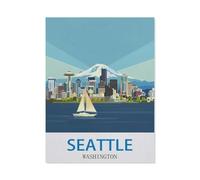 Jigsaw Puzzle 1500 Piece，Seattle Washington，Classic Puzzle DIY Kit Paper Toy Unique Gift Home Decor（57x87cm）-ED17