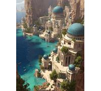 Jigsaw Puzzle 1500 Pieces Ancient City, Premium Jigsaws 1500 pieces for Adults & Teens, Precision Fit Thick Board, for for Men & Women, Finished Size 87x57cm Coast