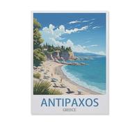 Jigsaw Puzzle 1500 Pieces for Adults，Antipaxos Greece ， Coast，Large Puzzle Game Artwork for Adults Teens, Family Decorations, Unique Puzzle Gift（57x87cm）-DV82