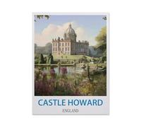 Jigsaw Puzzle 1500 Pieces for Adults，Castle Howard England Vintage Travel Posters，Paper Puzzle - Unique Suitable for Teenagers and Adults（57x87CM）-CS81