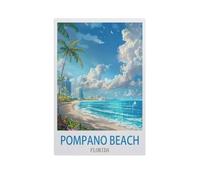 Jigsaw Puzzle 1500 Pieces for Adults，Pompano Beach Florida，Teens Boys Girls Puzzles Difficult Thick Sturdy Pieces Challenging Puzzle for Party Games（57x87cm）-GC49