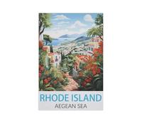 Jigsaw Puzzle 1500 Pieces for Adults，Rhode Island Aegean Sea，Teens Boys Girls Puzzles Premium Quality Fun Family Challenging Puzzles for Birthday（57x87cm）-FV90