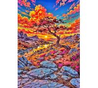 Jigsaw Puzzle 1500 Pieces Natural Scenery with Letters on Back & Poster 1500 Piece Jigsaw Puzzles for Adults Seniors 34.3x22.44 inch