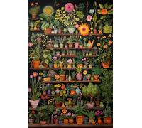 Jigsaw Puzzle 1500 Pieces Potted Plants Flowers with Letters on Back & Poster 1500 Piece Jigsaw Puzzles for Adults Seniors 34.3x22.44 inch