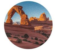Jigsaw Puzzle 195 Pcs Challenging Round Animals Puzzle Arches National Park-Standard Wooden Jigsaw Puzzles for Adults Families