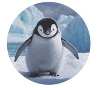 Jigsaw Puzzle 195 Pcs Challenging Round Animals Puzzle Cute Penguins Wooden Jigsaw Puzzles for Adults Families