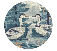 Jigsaw Puzzle 195 Pcs Challenging Round Animals Puzzle Duck in The Woods Wooden Jigsaw Puzzles for Adults Families