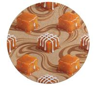 Jigsaw Puzzle 195 Pcs Challenging Round Animals Puzzle Orange Caramel Wave Wooden Jigsaw Puzzles for Adults Families