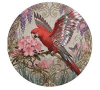 Jigsaw Puzzle 195 Pcs Challenging Round Animals Puzzle Parrot Rhododendron Peak Wooden Jigsaw Puzzles for Adults Families