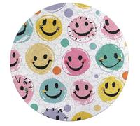 Jigsaw Puzzle 195 Pcs Challenging Round Animals Puzzle Pastel Color Happy Face Wooden Jigsaw Puzzles for Adults Families
