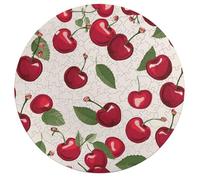 Jigsaw Puzzle 195 Pcs Challenging Round Animals Puzzle Red Cherry Pattern Wooden Jigsaw Puzzles for Adults Families