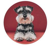 Jigsaw Puzzle 195 Pcs Challenging Round Animals Puzzle Schnauzer Wooden Jigsaw Puzzles for Adults Families