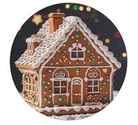 Jigsaw Puzzle 195 Pcs Challenging Round Animals Puzzle Sweet Gingerbread House Wooden Jigsaw Puzzles for Adults Families