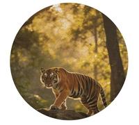 Jigsaw Puzzle 195 Pcs Challenging Round Animals Puzzle Tiger Wooden Jigsaw Puzzles for Adults Families