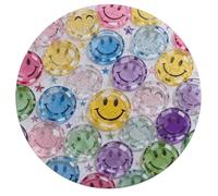 Jigsaw Puzzle 195 Pcs Challenging Round Animals Puzzle Transparent Glass Happy Face Wooden Jigsaw Puzzles for Adults Families