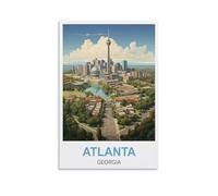 Jigsaw Puzzle 200 Piece Atlanta Georgia，Jigsaw Puzzles for Adults Educational Game Challenge Toy 200 Pieces Puzzle for Adult Kids 35x25cm