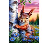 Jigsaw Puzzle 200 piece,Flowers Tree Squirrel Puzzles for Adults,Educational Game Challenge Toy 200 Pieces DIY puzzles Family Decoration puzzle